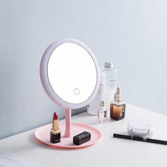 Rechargeable LED Lighting Mirror Desktop Beauty