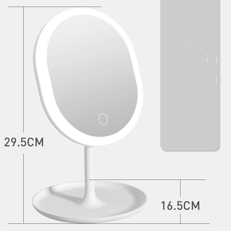 Led Makeup Mirror With Lamp Desktop Net Red Beauty Mirror