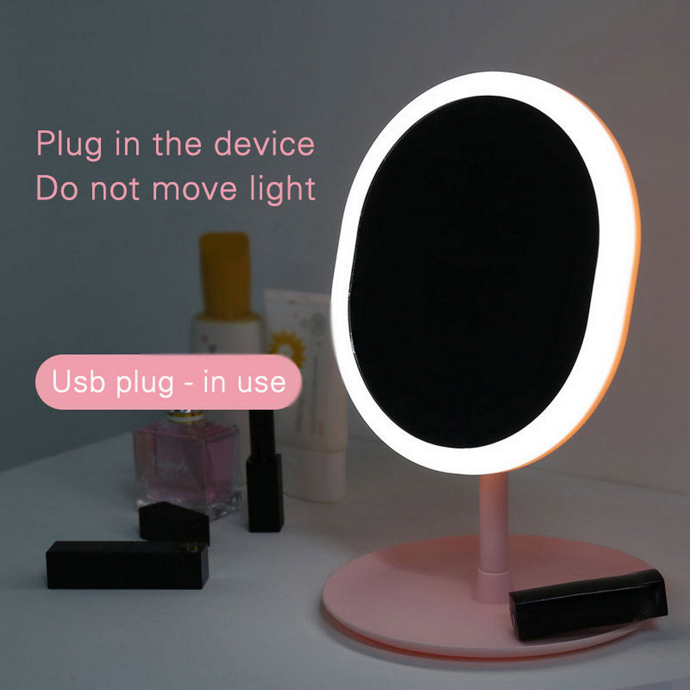 Rechargeable LED Lighting Mirror Desktop Beauty