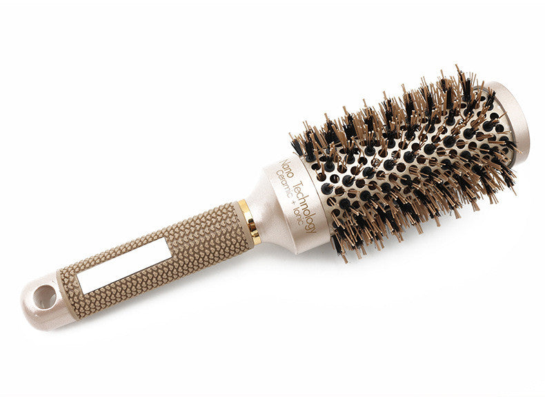 Hair Comb Brush Nano Hairbrush Ceramic Ion Round Barrel Comb Hairdressing Hair Salon Styling Tool