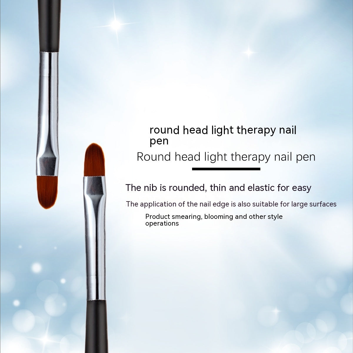 Factory Direct Sales Nylon Hair Round Head Single Nail Beauty Paint Pen Nail Beauty Flat Head UV Pen Nail Brush Tools