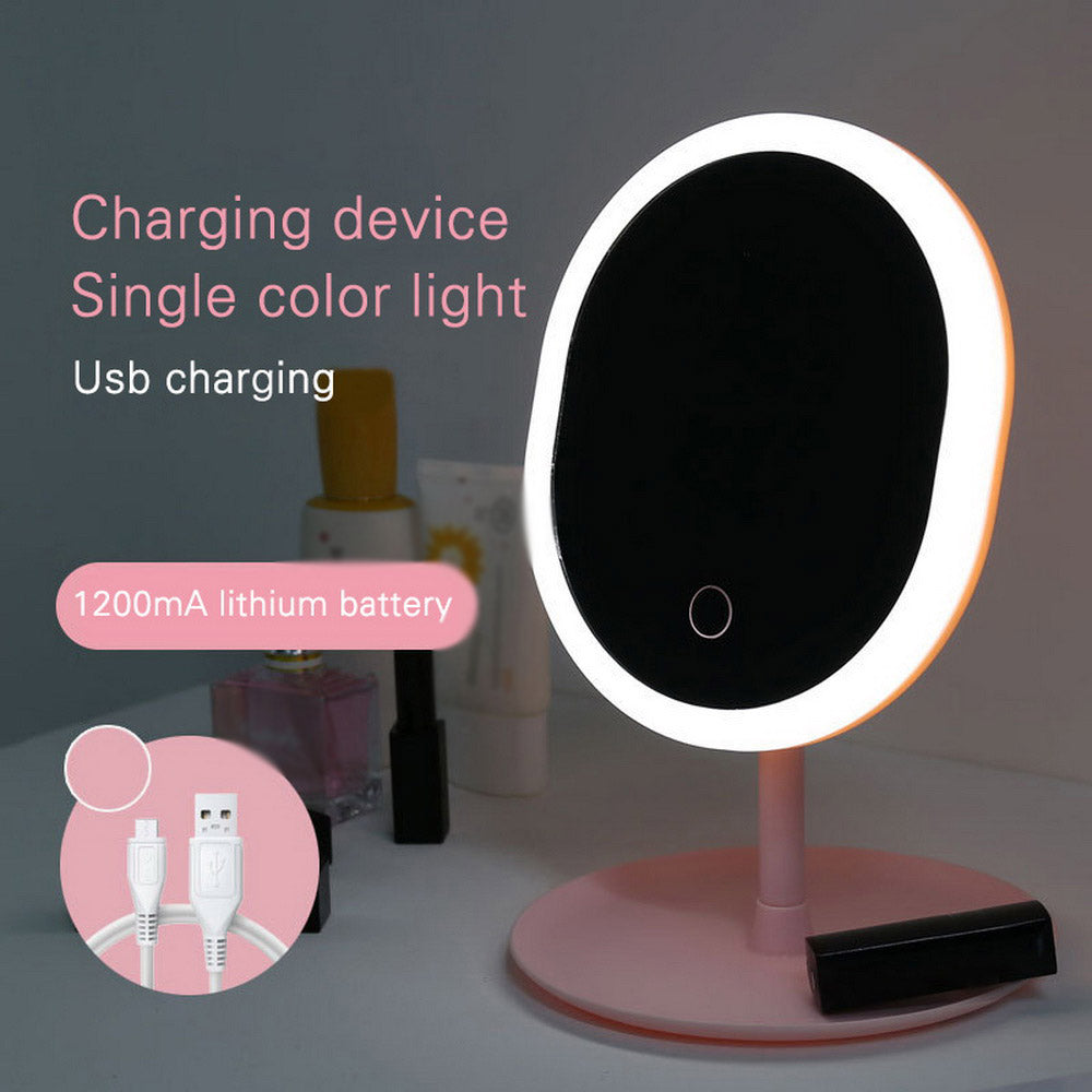 Rechargeable LED Lighting Mirror Desktop Beauty