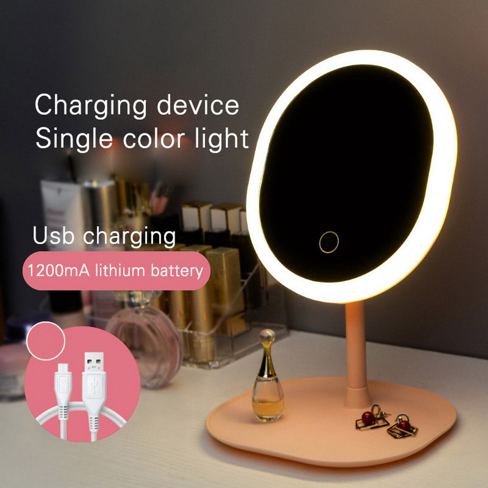Rechargeable LED Lighting Mirror Desktop Beauty