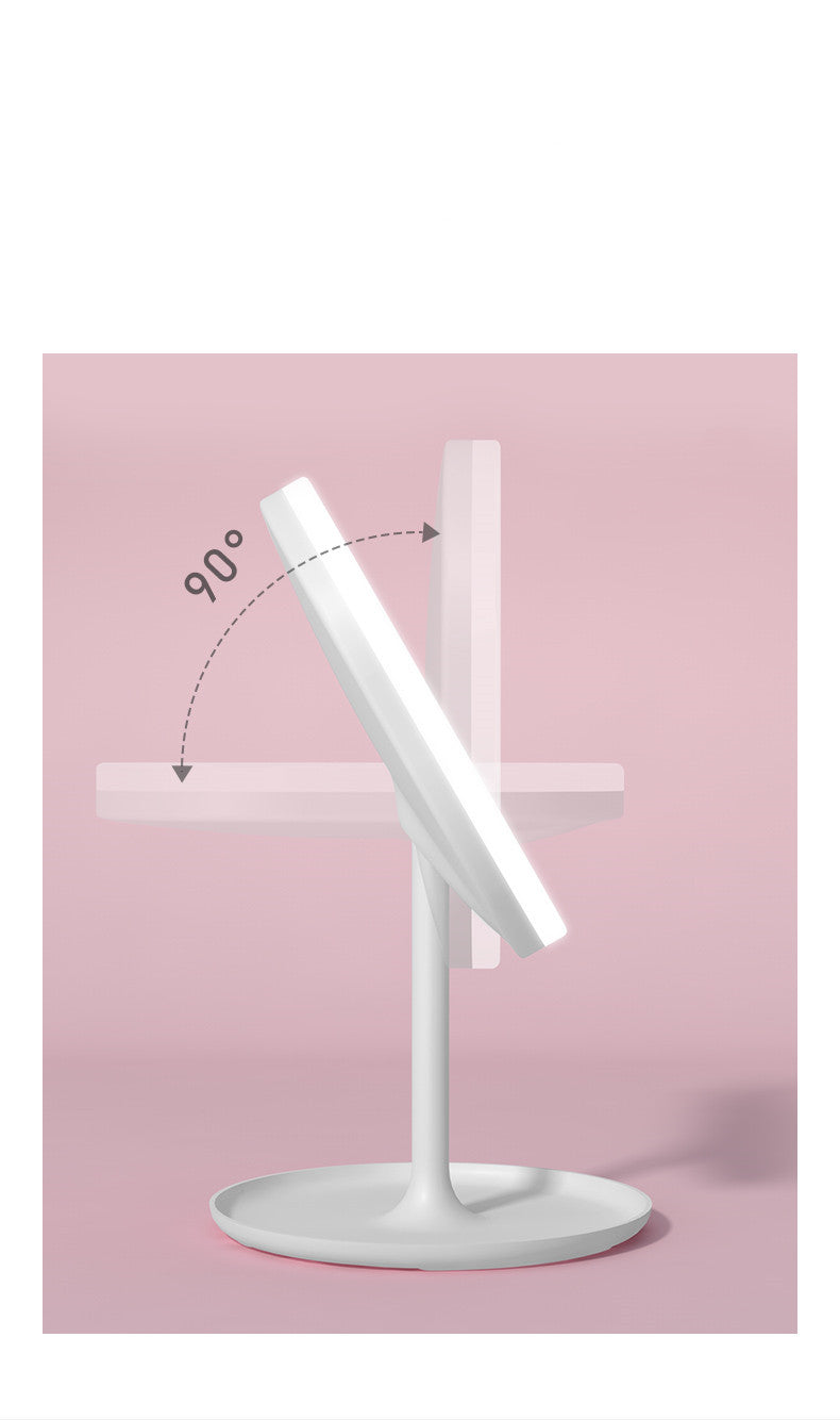 Led Makeup Mirror With Lamp Desktop Net Red Beauty Mirror