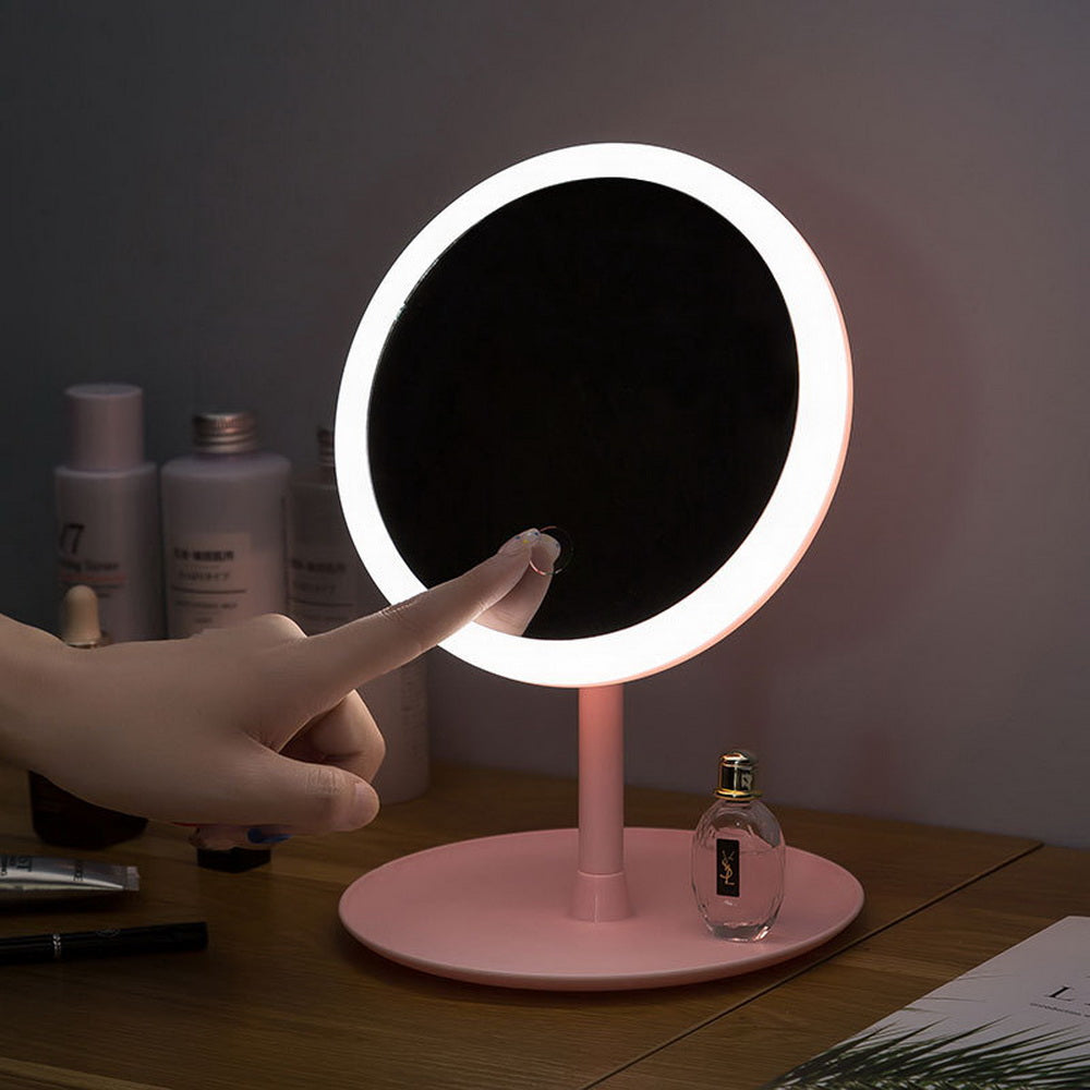 Rechargeable LED Lighting Mirror Desktop Beauty