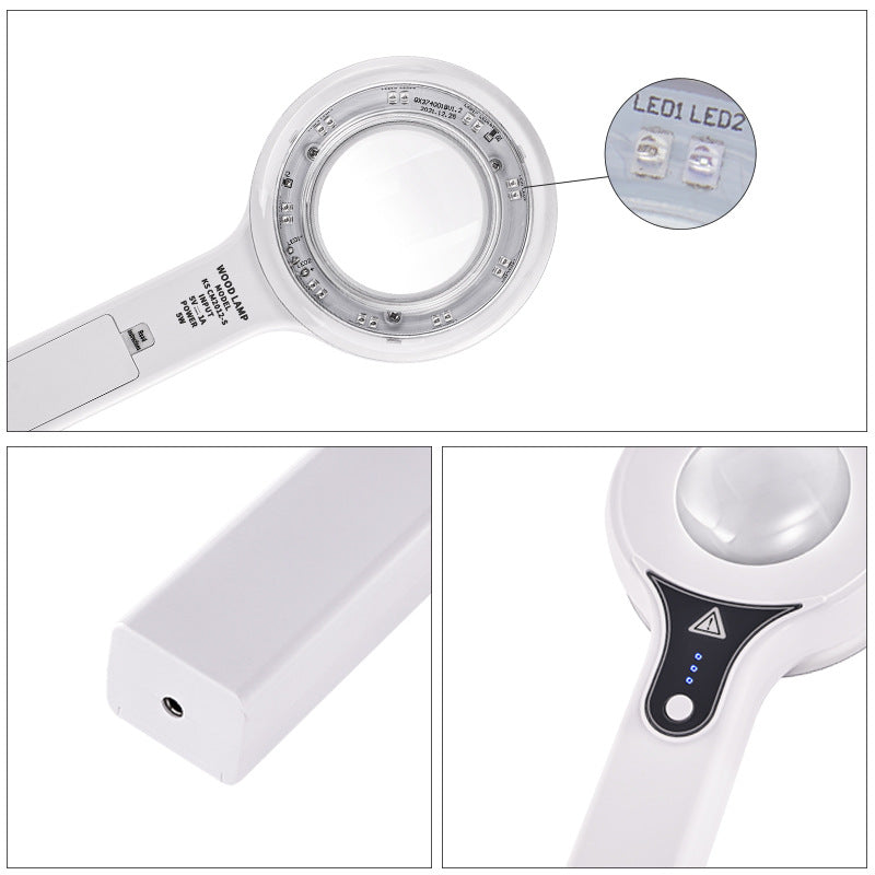 Handheld Household Woods' Light Convenient Skin Detector