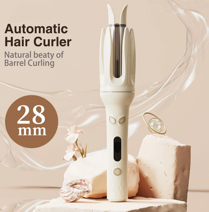 Automatic Hair Curling Iron with ceramic care and preset heat modes for healthy, shiny curls. Safe, fast, and beginner friendly styling.