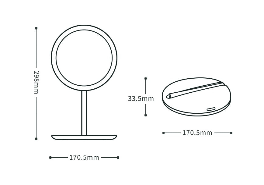 Travel beauty mirror folding mirror