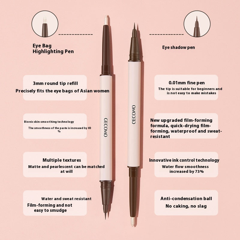 Stereoskopischer Sternenaugen-Doppelkopf-Seidenraupen-Stift