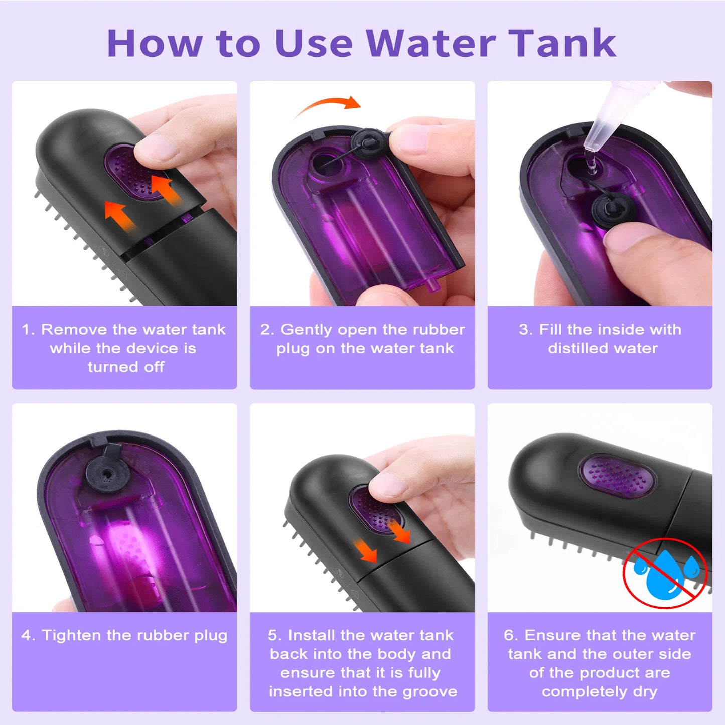 Hair Straightener Brush | Smooth Anti-Frizz Steam Styling