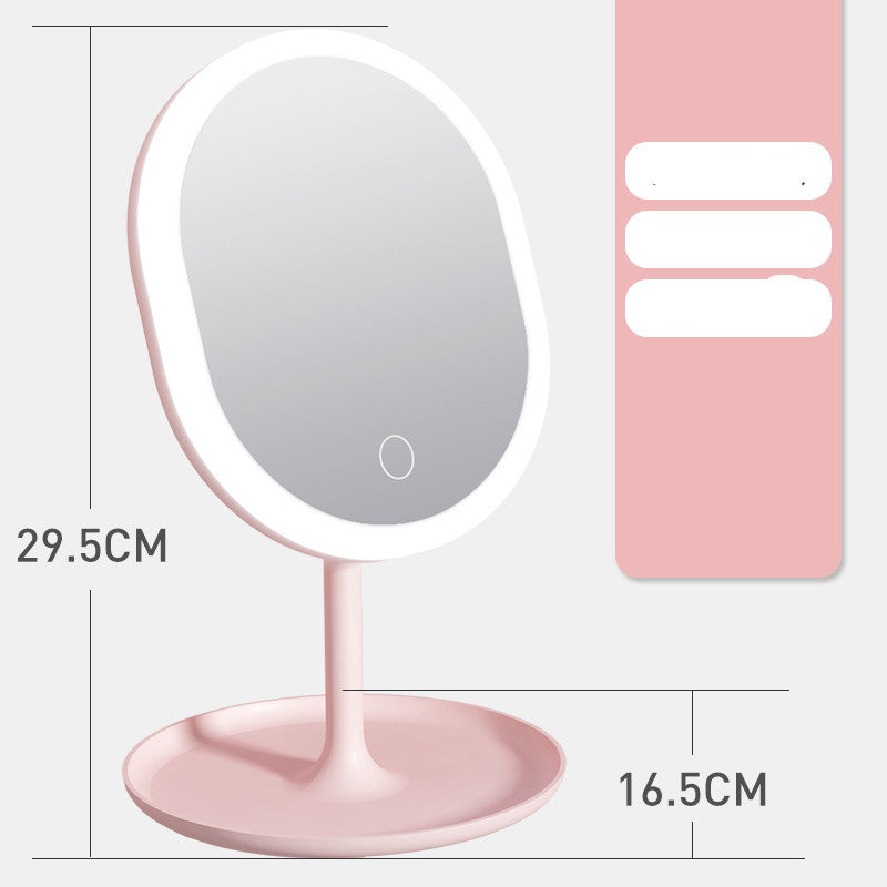 Led Makeup Mirror With Lamp Desktop Net Red Beauty Mirror